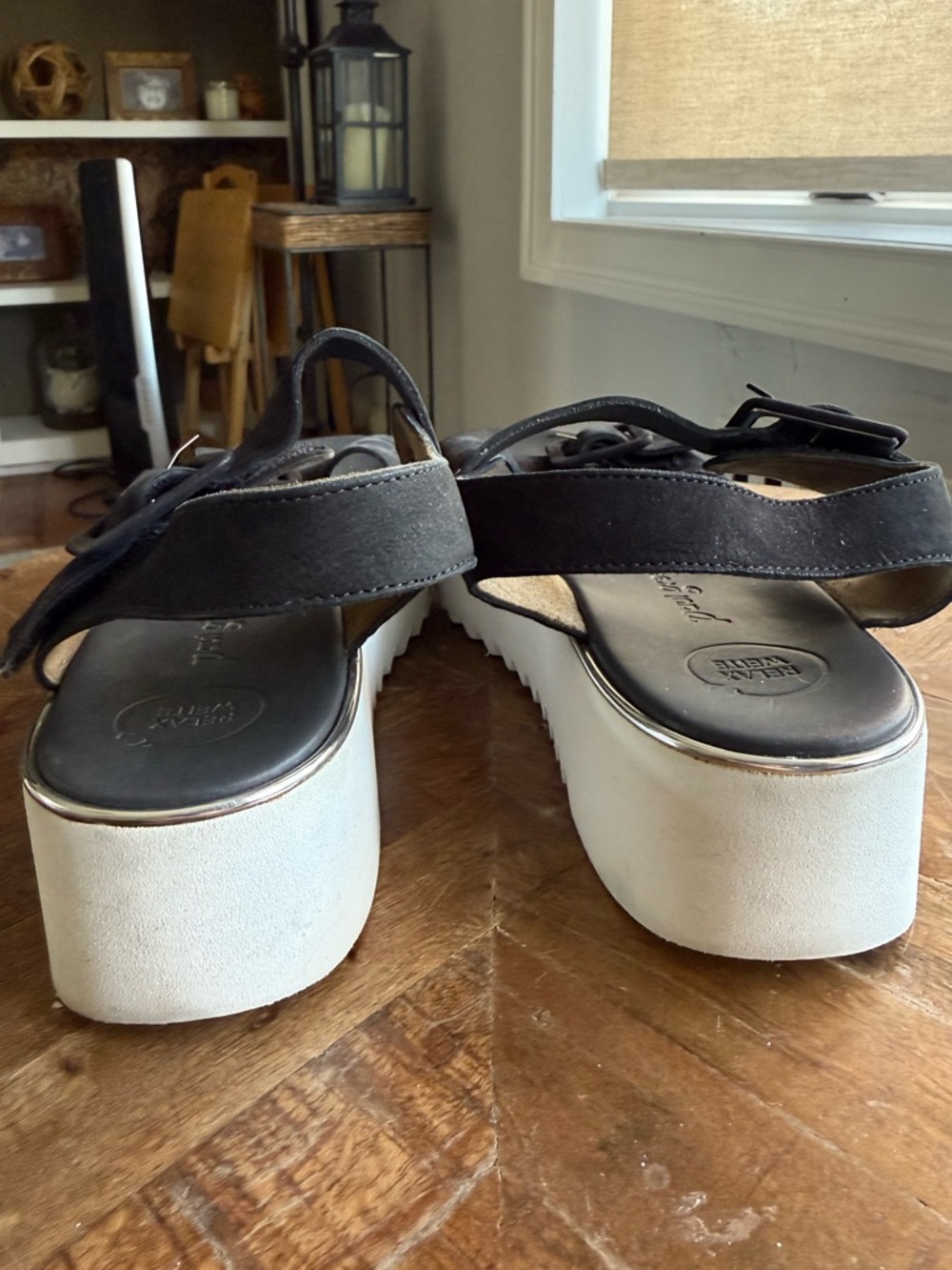 Paul Green Leather Platform Sandals 6.5/8.5 US - Picture 5 of 7